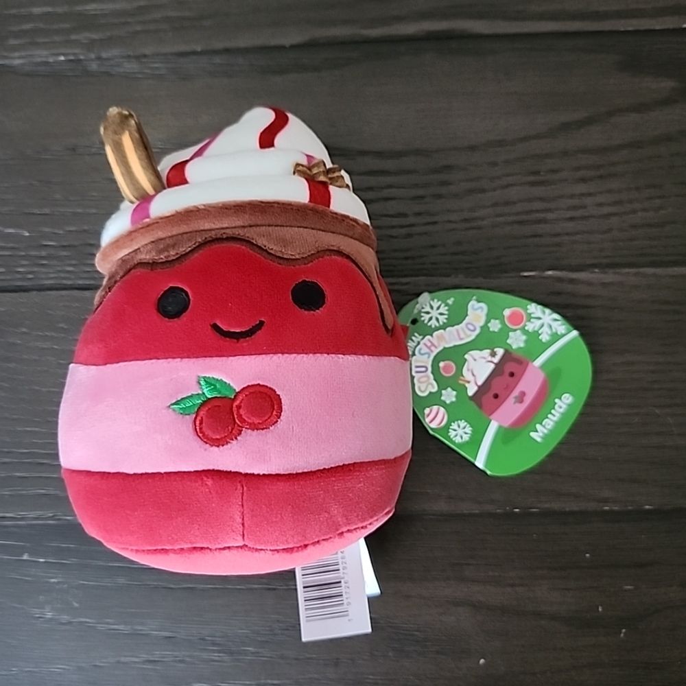 Squishmallows Orginal 5" Maude The Cranberry Mocha Drink Christmas Holiday 2024